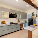 Spacious Kitchen Design With Wall Storage | Livspace